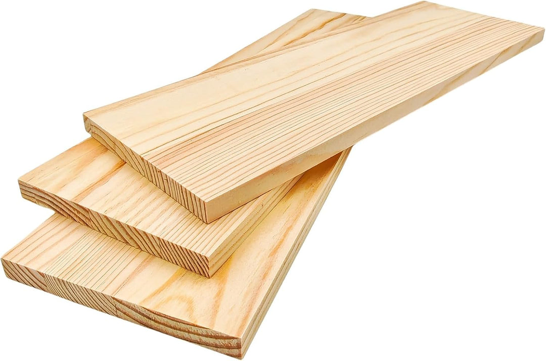 Rechteckige Holzbretter, unlackierte Holzblöcke zum Basteln, 30 x 10 x 1 cm, blanko, zum Schnitzen,