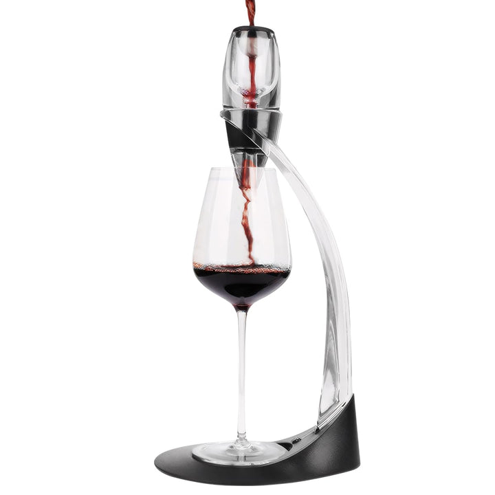 Luxus Wein Dekanter Set（ rotweingläser + Ständer），Weinbelüfter mit Filtration, Acrylmaterial，Vakuum
