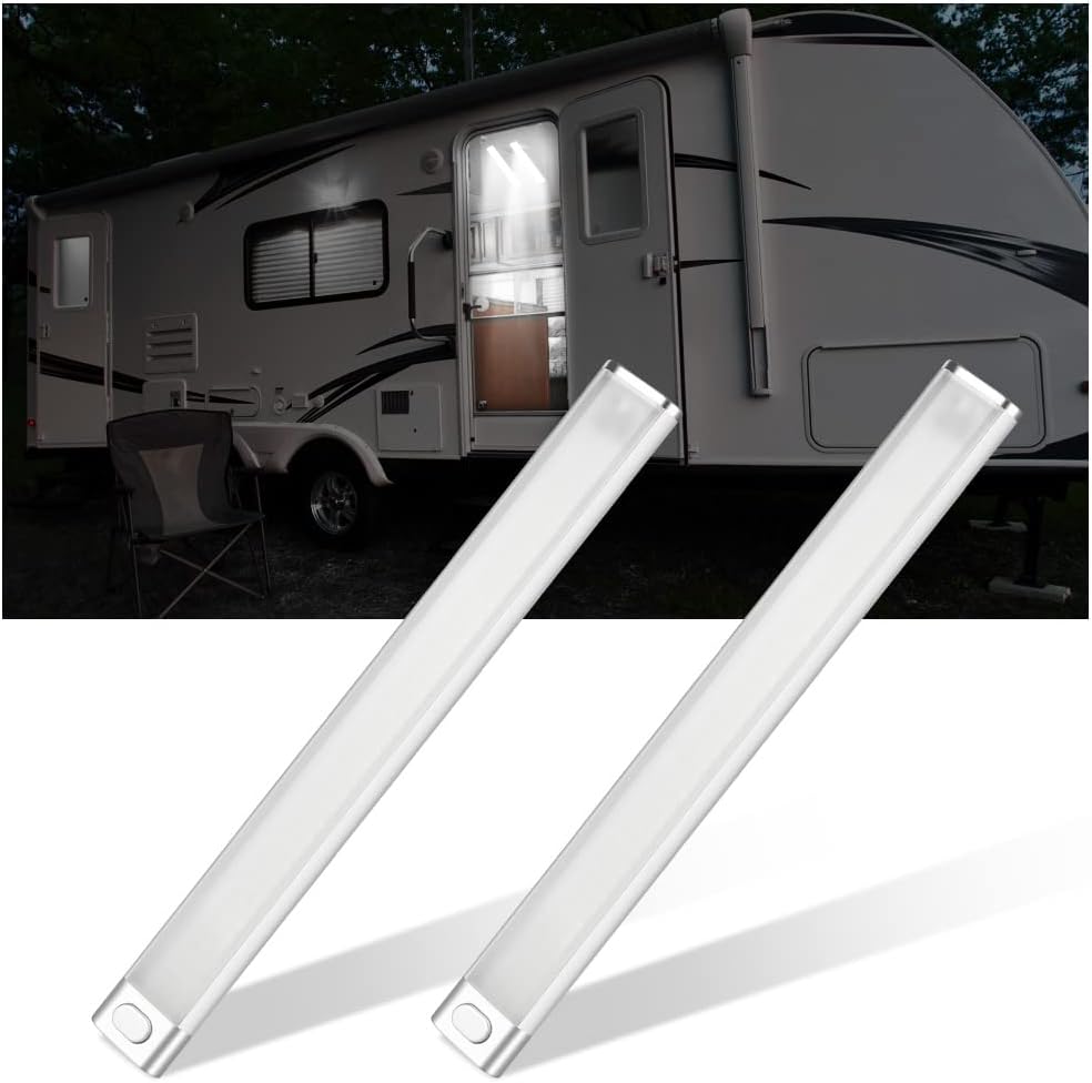 URAQT 120 LED Innenbeluchtung,2 Stück LED Leiste 1600LM 8W 12V Led Lampe Wohnmobil LED Innenlichtlei