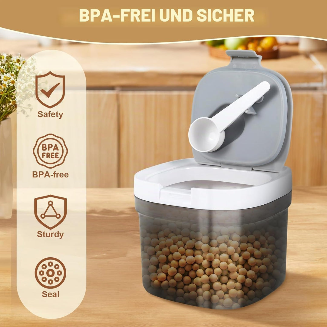 800ml Kaffeedose,Kunststoff Lebensmittel Lagerung Container mit luftdichten Deckel und Löffel,Dauerh