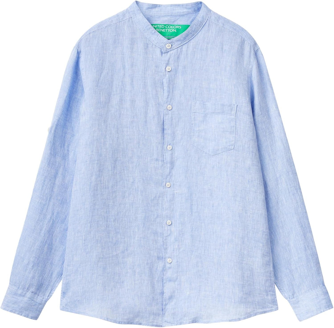 United Colors of Benetton Herren Hemd S Hellblau, S Hellblau