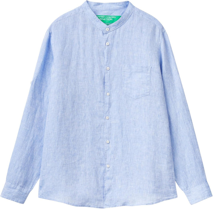 United Colors of Benetton Herren Hemd S Hellblau, S Hellblau
