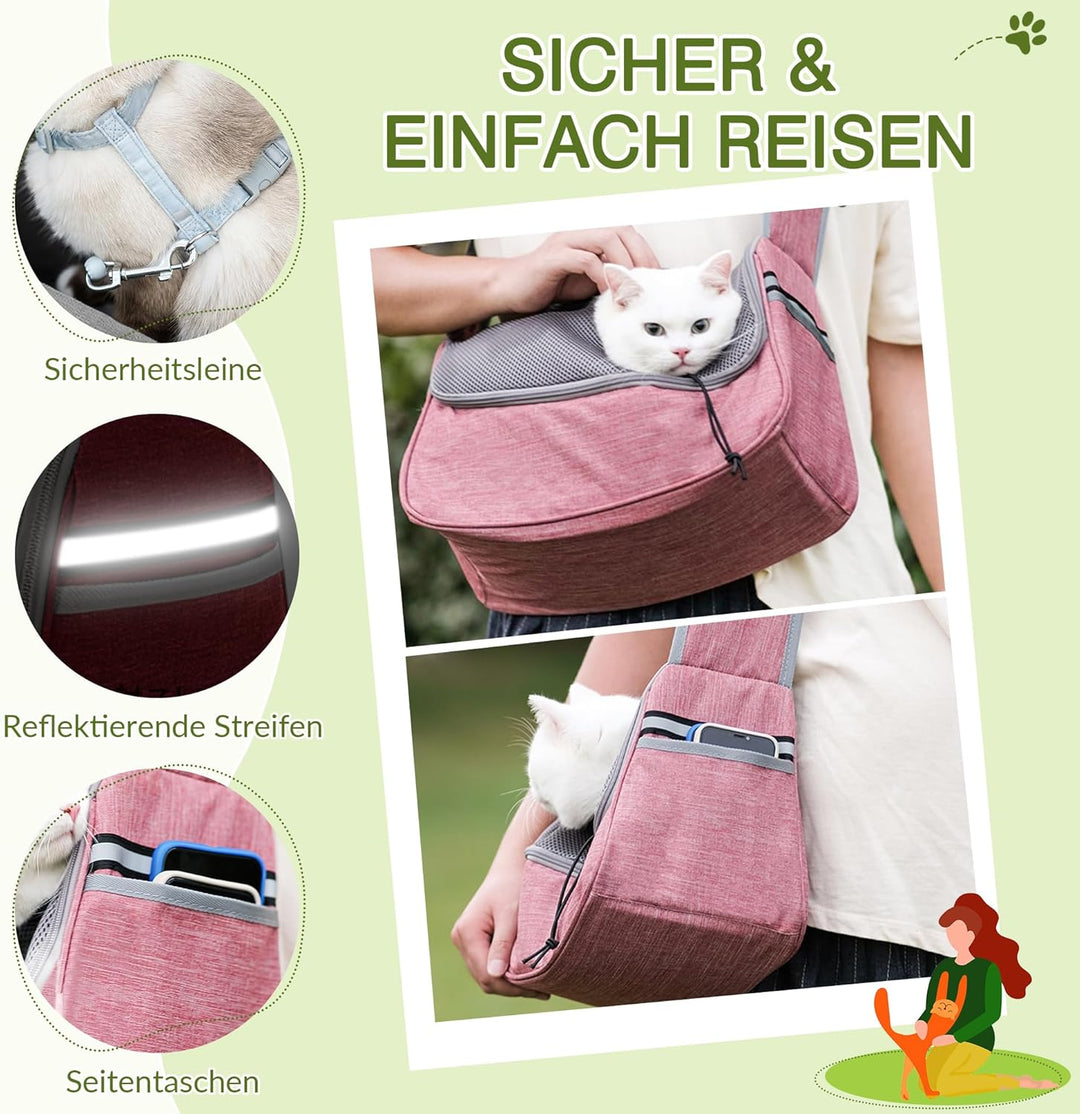 ALLSOPETS Hundetasche Tragetuch Hund Schultertasche Katzentragetasche Haustiere Tasche für Katzen un