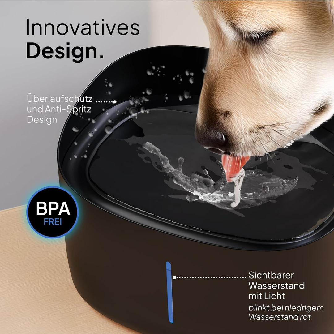 Pretty PAW® Trinkbrunnen für Hunde I Super leiser Hunde Trinkbrunnen mit 7 Liter Wassertank I BPA-fr