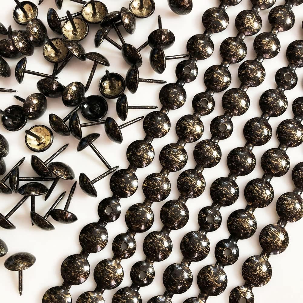 Dekorativer Nagelstreifen/Nagelbänder, Nickel/Messing/Bronze, 10 m, für Sofas, Polstermöbel, Möbelzu