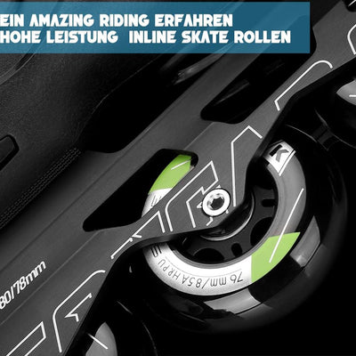 Inline Skate Rollen 80mm 76mm 72mm - 8 Stück Inline Skate Räder 85a inliner rollen mit kugellager AB