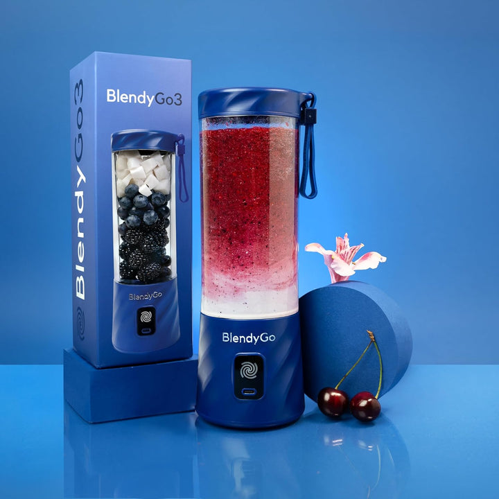 BlendyGo 3® Mixer Smoothie Maker, Smoothie Mixer Klein, Mini Portable Blender, Tragbarer Mixer USB,