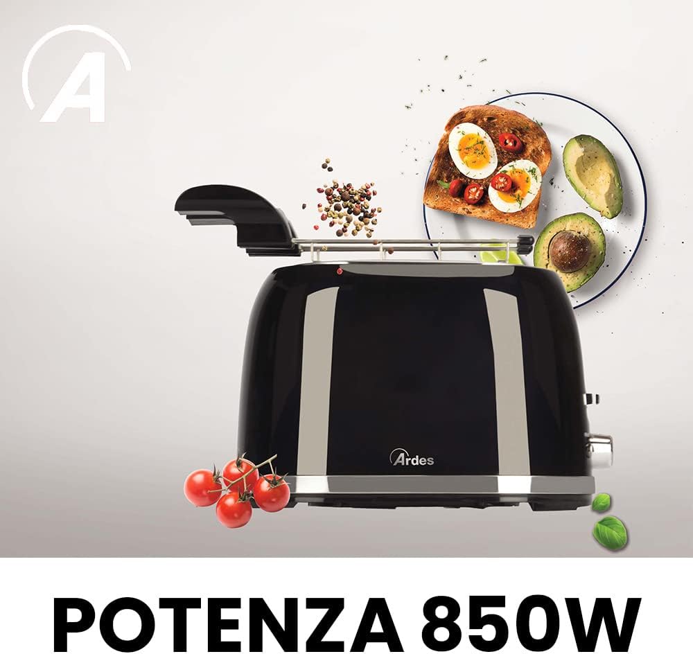 ARDES - ARTOAST03 TOSTO PRESTIGE Toaster mit gefüllten Toastzangen - 2 Timer für 7 Röstungen - Toast