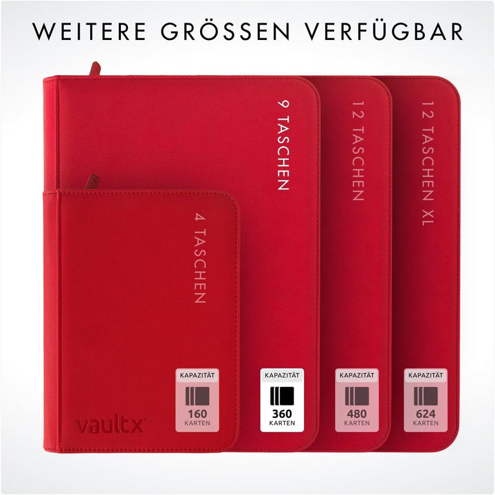 Vault X Premium eXo-Tec Zip Heftmappe - 9 Fächer Sammelkarten Trading Cards Mappe - 360 Fächer mit S