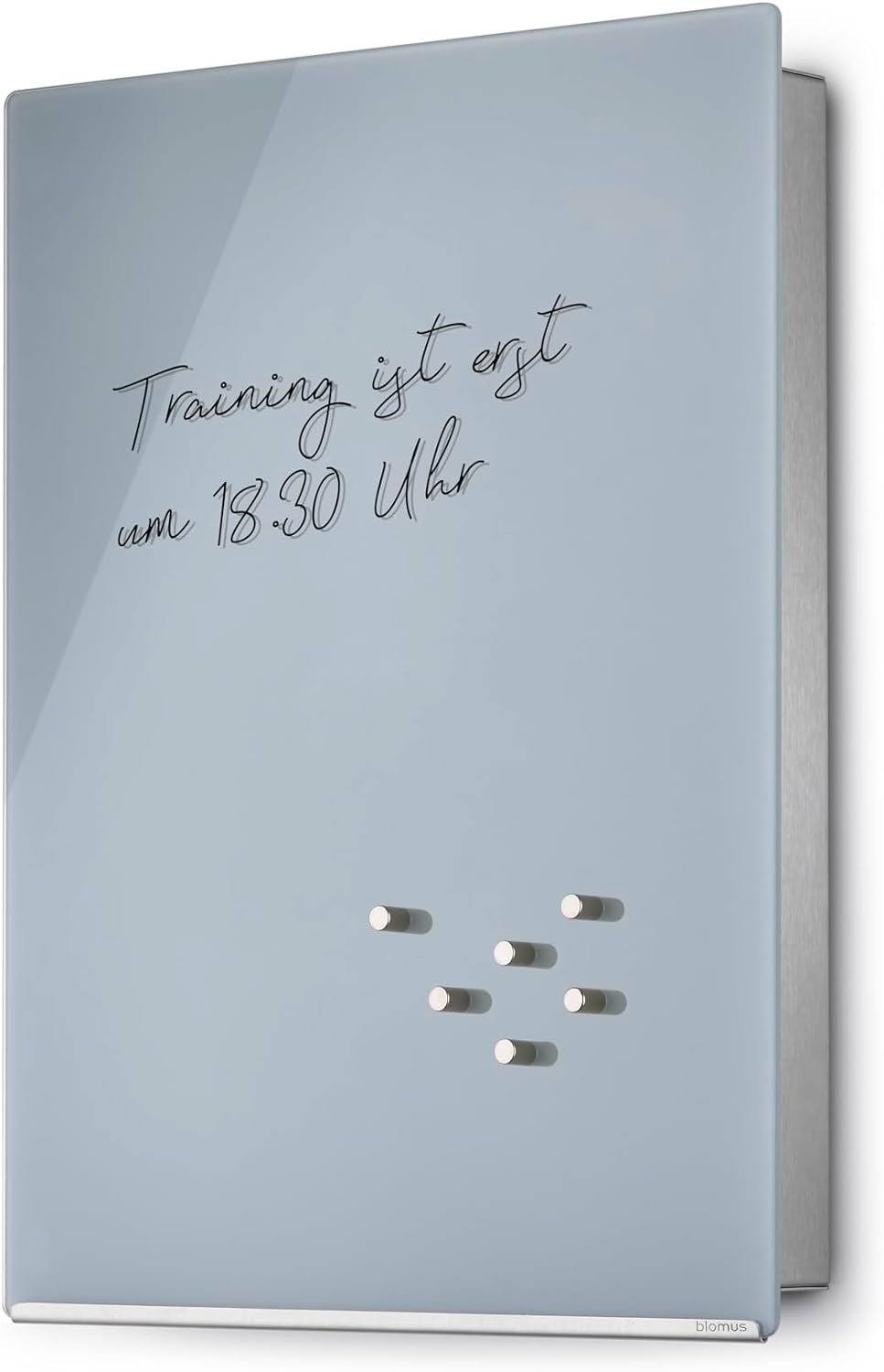 blomus -VELIO- Schlüsselkasten / Glasmagnettafel in trendigem Grau, hochwertige Verarbeitung, 14 Sch