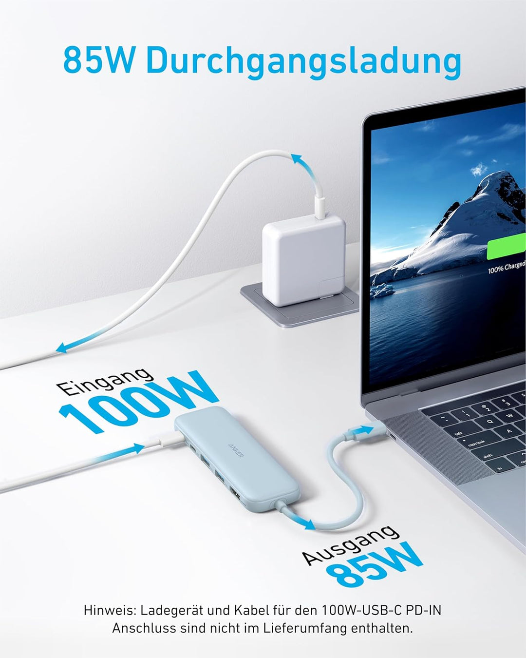 Anker USB C Hub, 332 USB-C Hub (5-in-1) mit 4K HDMI Display, 5Gbps Datenanschluss und 2 USB-A Ports