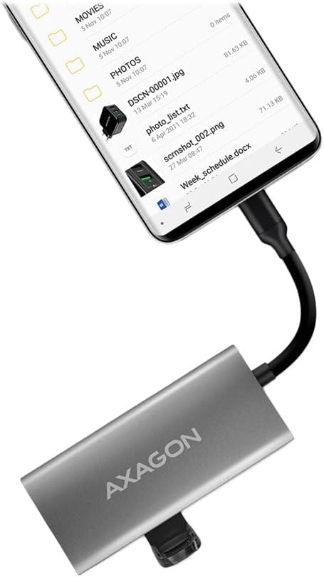 Axagon HMC-4G2 hub & concentrateur USB 3.2 Gen 2 (3.1 Gen 2) Type-C 10000 Mbit/s