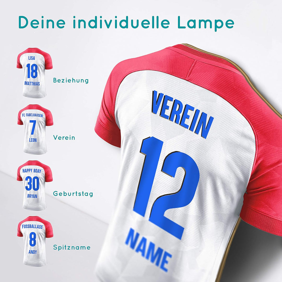 Elbeffekt Trikotlampe für Kroatien Fans aus Holz - personalisierbares Geschenk - schenke Dein indivi