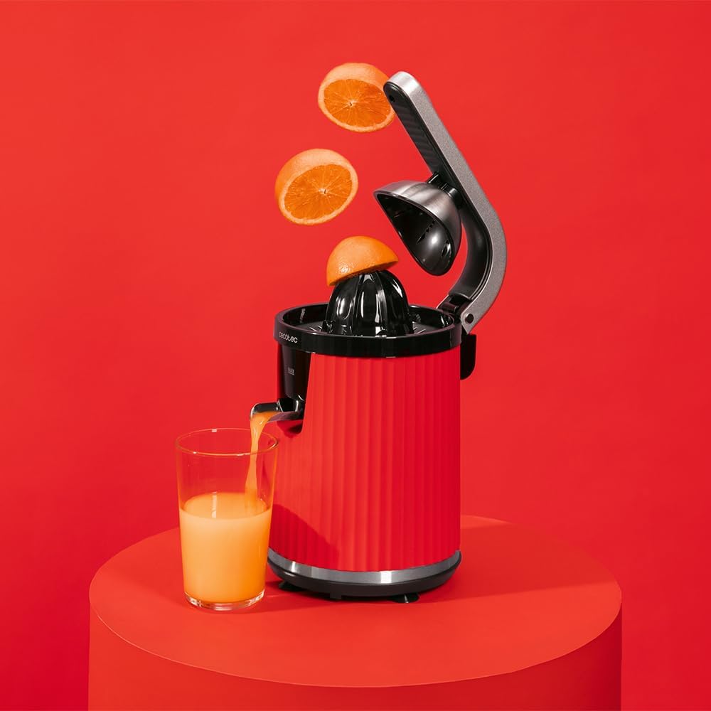 Cecotec Elektrische Zitruspresse mit Arm für Orangen und Zitrusfrüchte Xqueeze RetroJuice 600 Red. 6