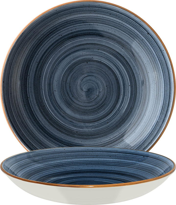 Bonna Premium Porcelain ADKBLM28CK Aura Dusk Plate Teller tief, Supenteller, 28cm, 1.7 Liter, Porzel