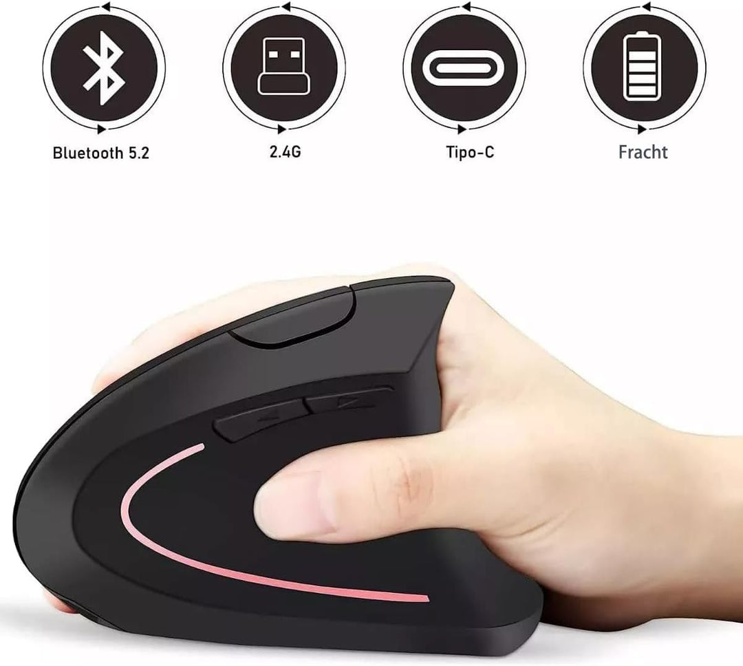 2.4G Wireless Vertikale Ergonomische, Wiederaufladbar, Optische Maus Vertical Ergonomic Optical Mous