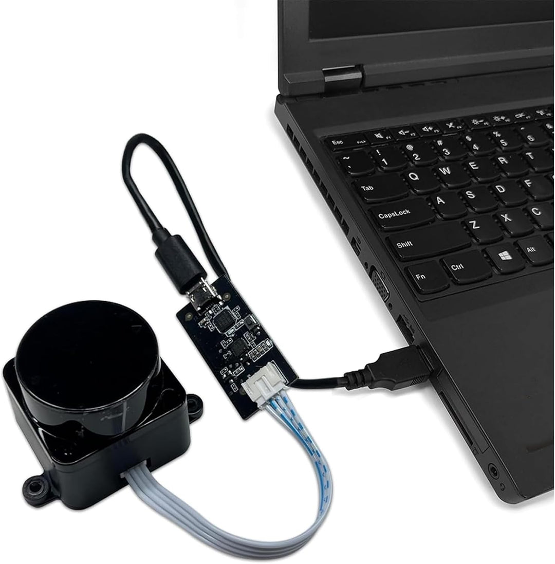 WayPonDEV FHL-LD19 360 Degree 2D Lidar Distance Sensor Kit, 10Hz Scan Rate and 12m Distance Lidar RO