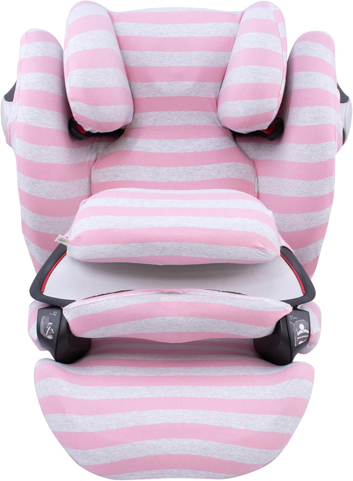 JYOKO Kids Bezug für Autositz kompatibel mit Cybex Pallas M (Pink Island), Pink Island