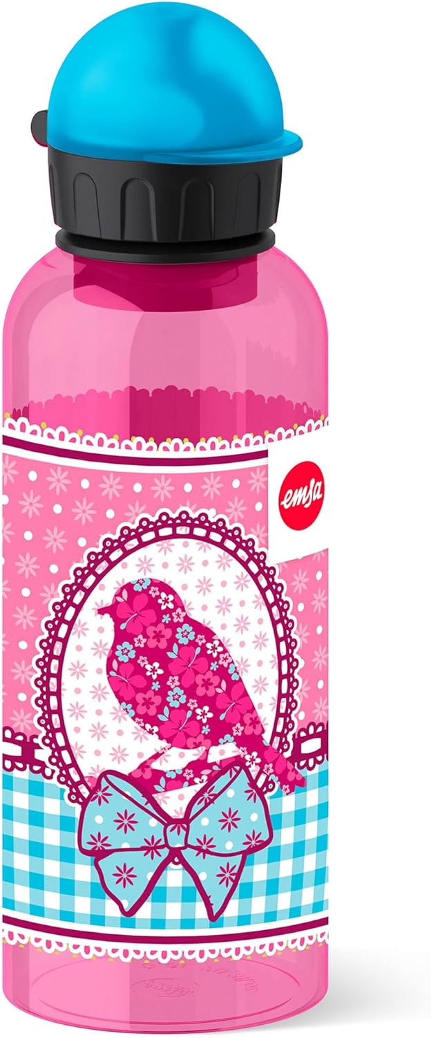 Emsa Kinder-Trinkflasche 518130 | 600 ml | Sicherheitsverschluss | 100 % dicht | BPA frei | Teens Bi