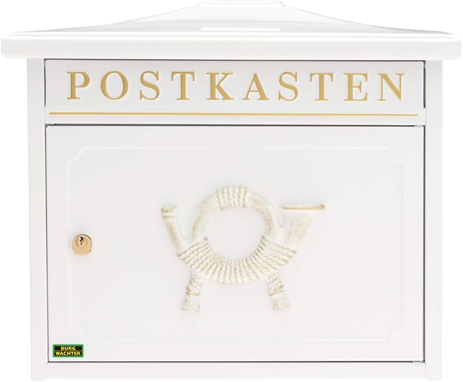 BURG-WÄCHTER Klassischer Briefkasten ohne Zeitungsfach und Namensschild, Verzinkter Stahl, Einwurf-F