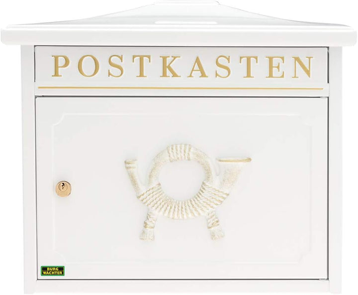 BURG-WÄCHTER Klassischer Briefkasten ohne Zeitungsfach und Namensschild, Verzinkter Stahl, Einwurf-F