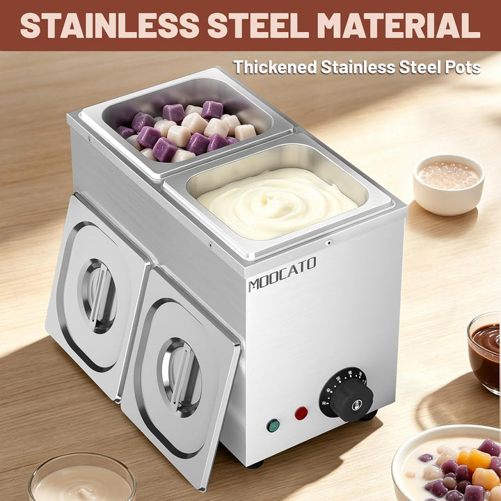 Schokolade Schmelztiegel, Schokolade Temperiermaschine 2 Töpfen Elektrische Schokolade Schmelzgerät