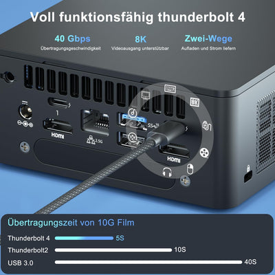 Intel NUC 12 Pro Mini PC Core i7-1260P|12 Kerne 16 Threads Mini Desktop Computer Iris Xe Grafik|32GB