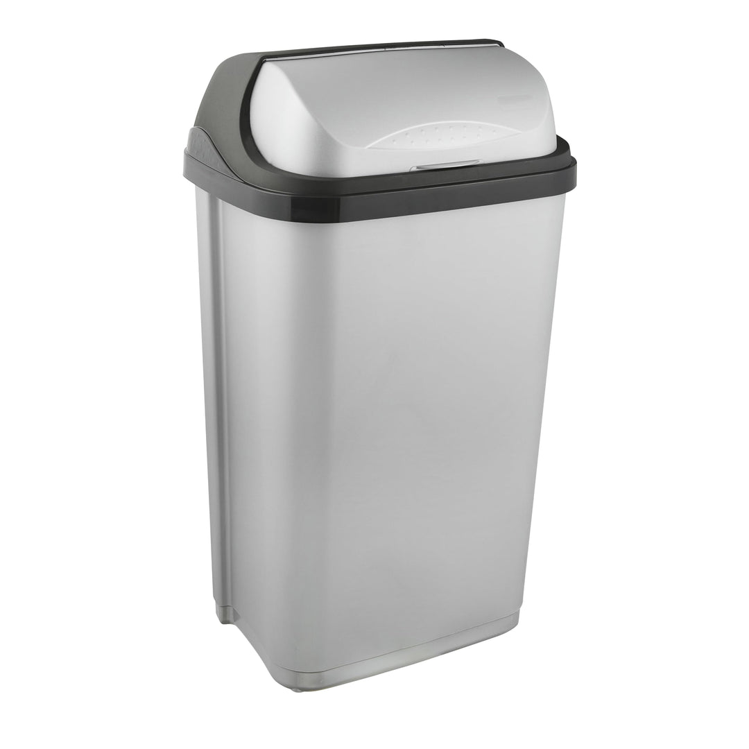 keeeper Abfallbehälter mit Rolldeckel, 50 l, Rasmus, Silber Rasmus Hell-Silber 1x 50 L, Rasmus Hell-