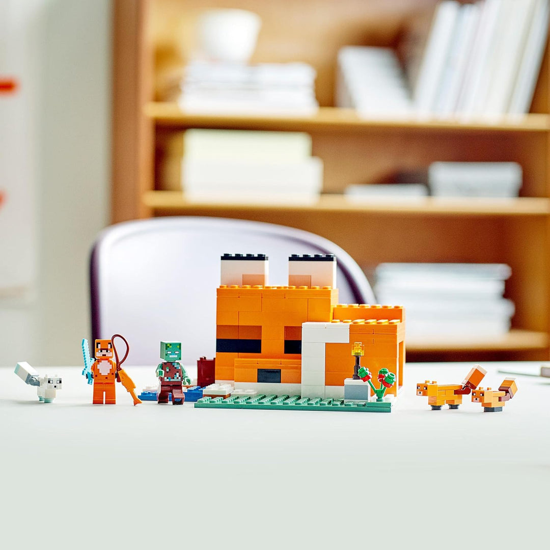 LEGO Minecraft Die Fuchs-Lodge, Spielzeug für Jungen und Mädchen ab 8 Jahren mit Figuren von ertrunk