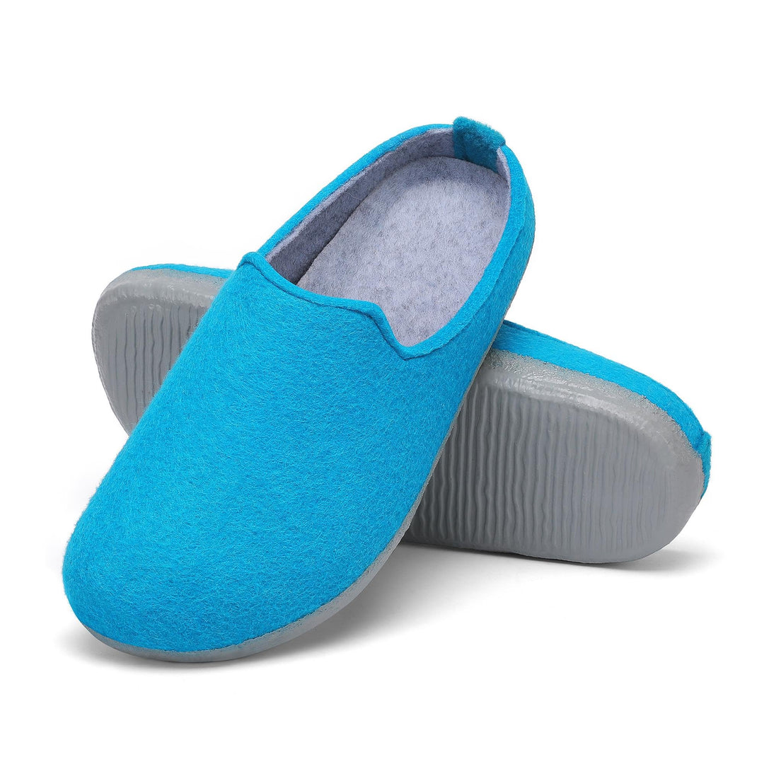 Mishansha Filz Hausschuhe Winter Bequem Filzpantoffeln für Damen Herren Gr.36-47 36 EU Marineblau, 3