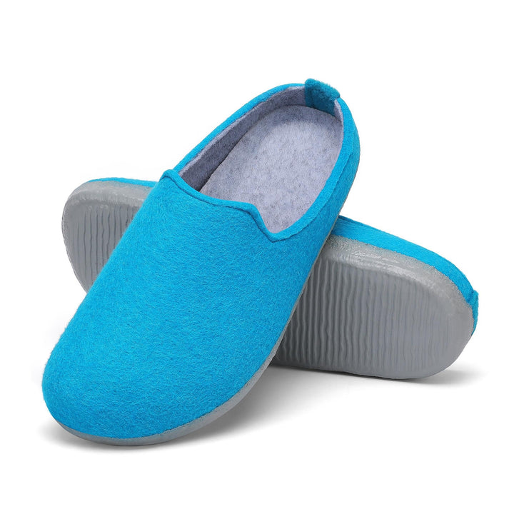Mishansha Filz Hausschuhe Winter Bequem Filzpantoffeln für Damen Herren Gr.36-47 36 EU Marineblau, 3