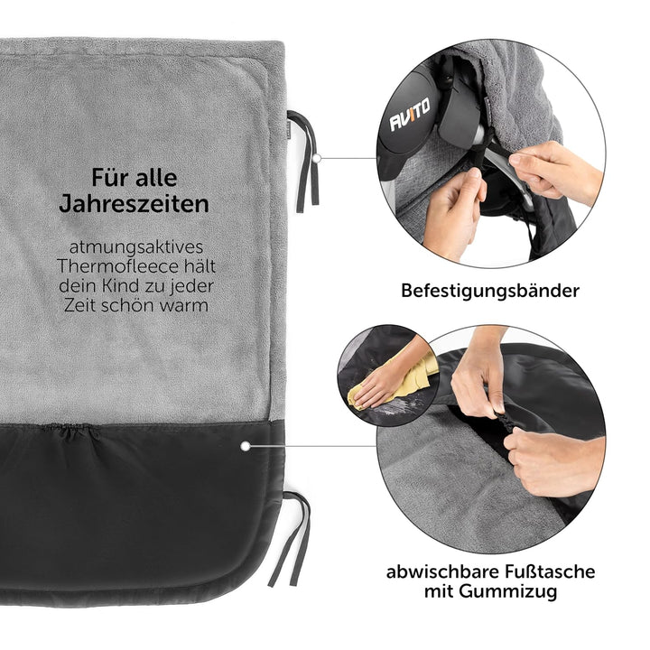 Zamboo Universal Decke für Kinderwagen und Buggy - wasserabweisende Outdoor Beindecke für Sportwagen