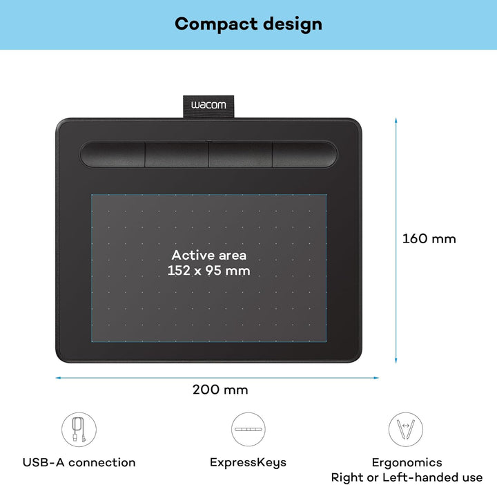 Wacom Intuos S Black (CTL-4100K-S) s Ohne Bluetooth Einzigartig, s Ohne Bluetooth Einzigartig