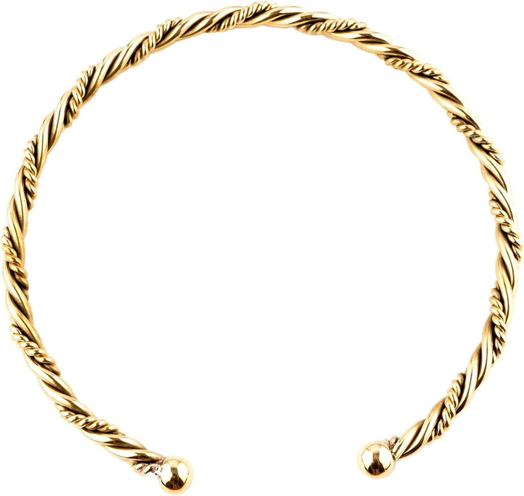 Windalf Wikinger Frauen Halsreif ARTINA 13.5 cm Torques Halsschmuck Handarbeit Hochwertige Bronze