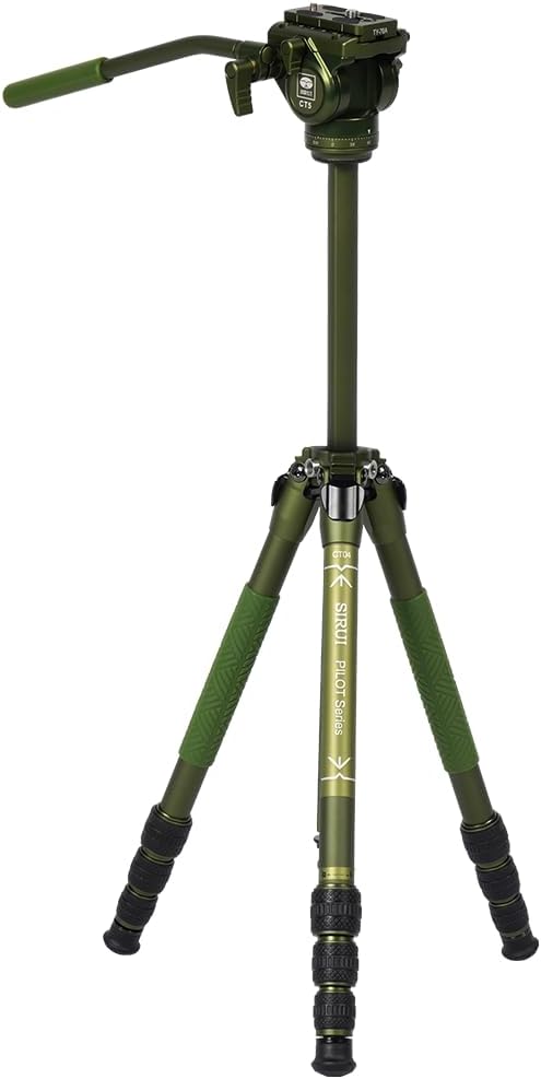 SIRUI CT04+CT5 Kamerastativ Set, Leichtes Aluminium-Stativ mit 360° Panoramakopf, umkehrbarer Mittel