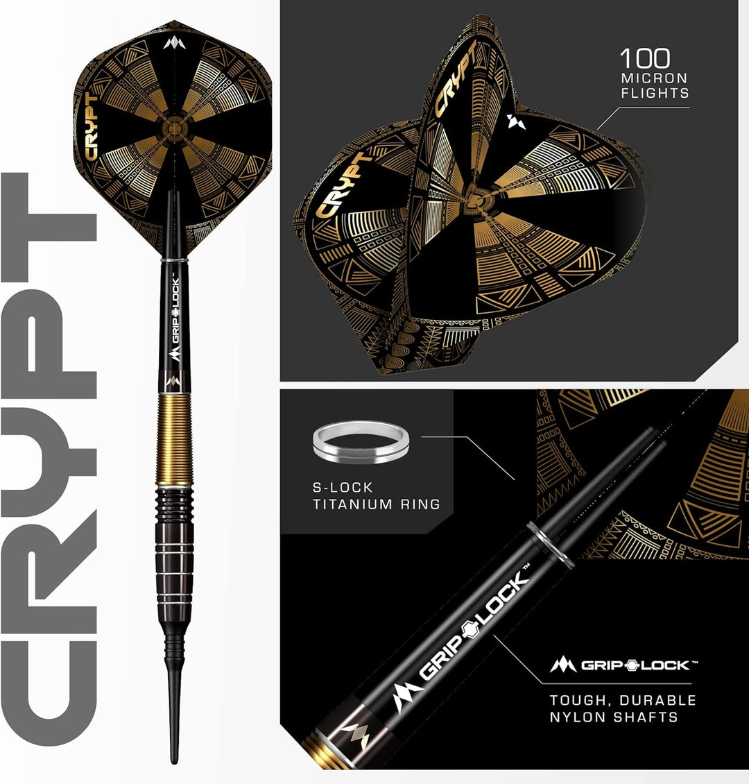 Mission Crypt Black & Gold PVD M1 90% Softdarts 20 Gramm
