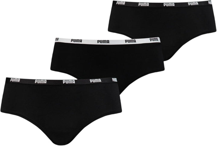 Puma Damen Hipster Unterwäsche (3er Pack) XL Schwarz, XL Schwarz
