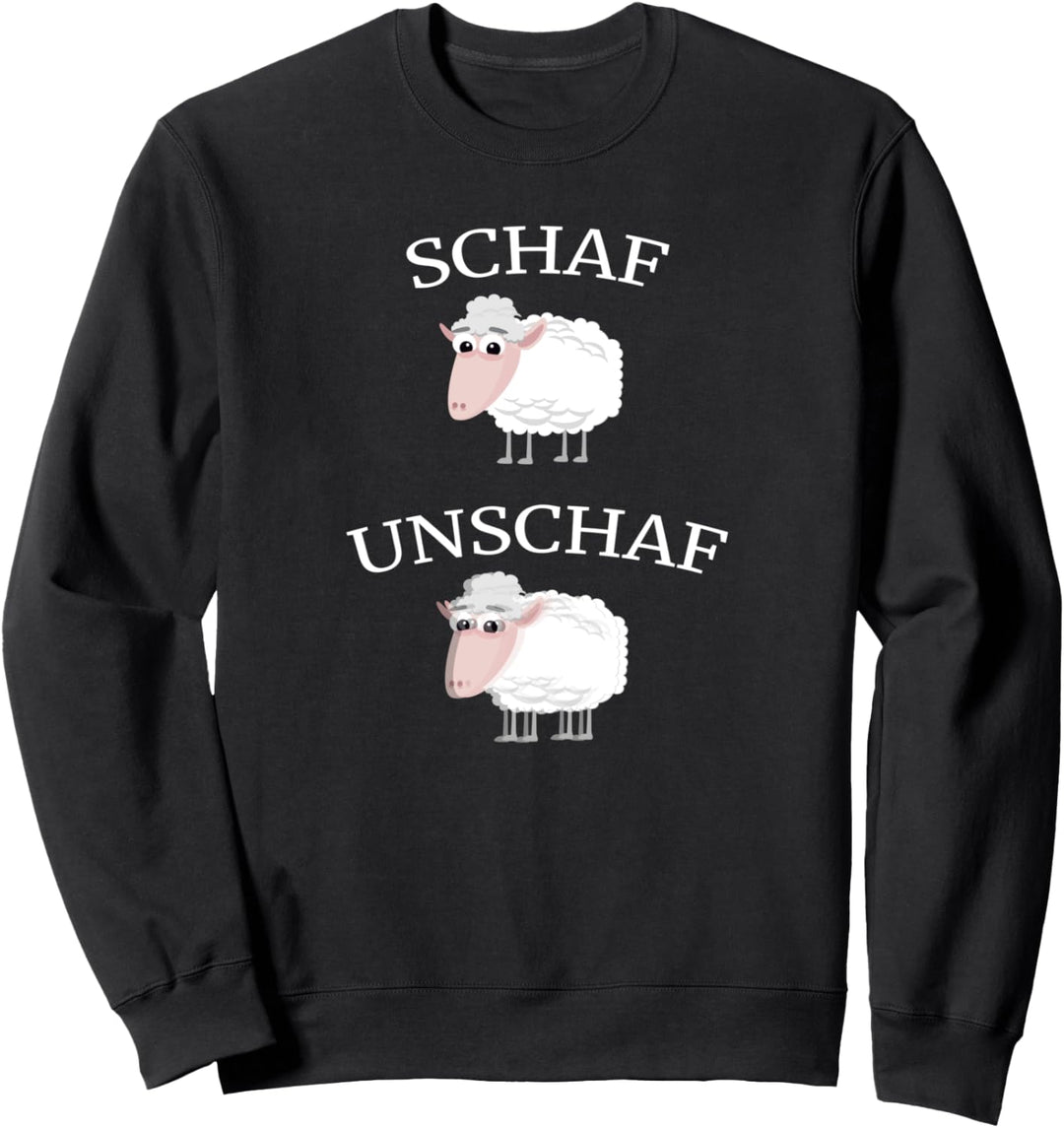 Lustiges Schaf Unschaf Wortwitz Sweatshirt