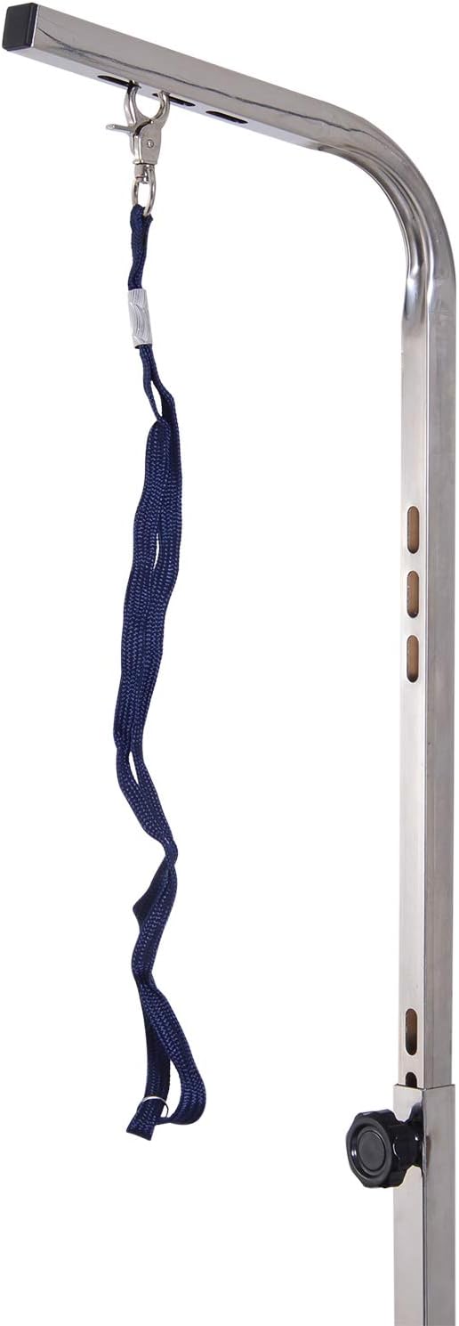 Pawhut Haustier Trimmtisch, Hunde Schertisch, Tierpflegetisch, höhenverstellbar, inkl. Schlingen Sch