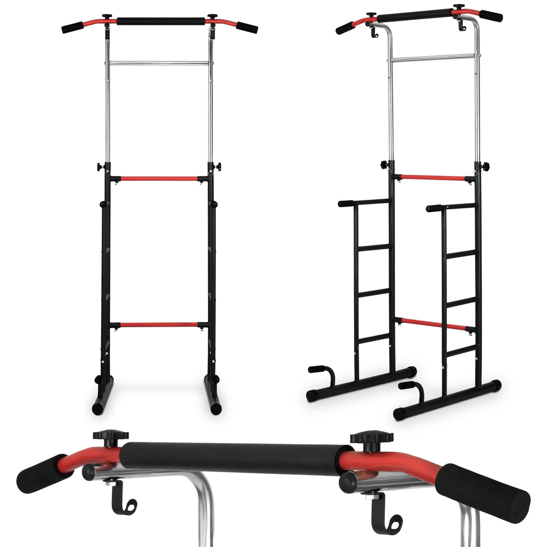 NEO SPORT Freistehende Klimmzugstange NS-301 für Klimmzug-Krafttrainingsübungen aus verstärktem Stah