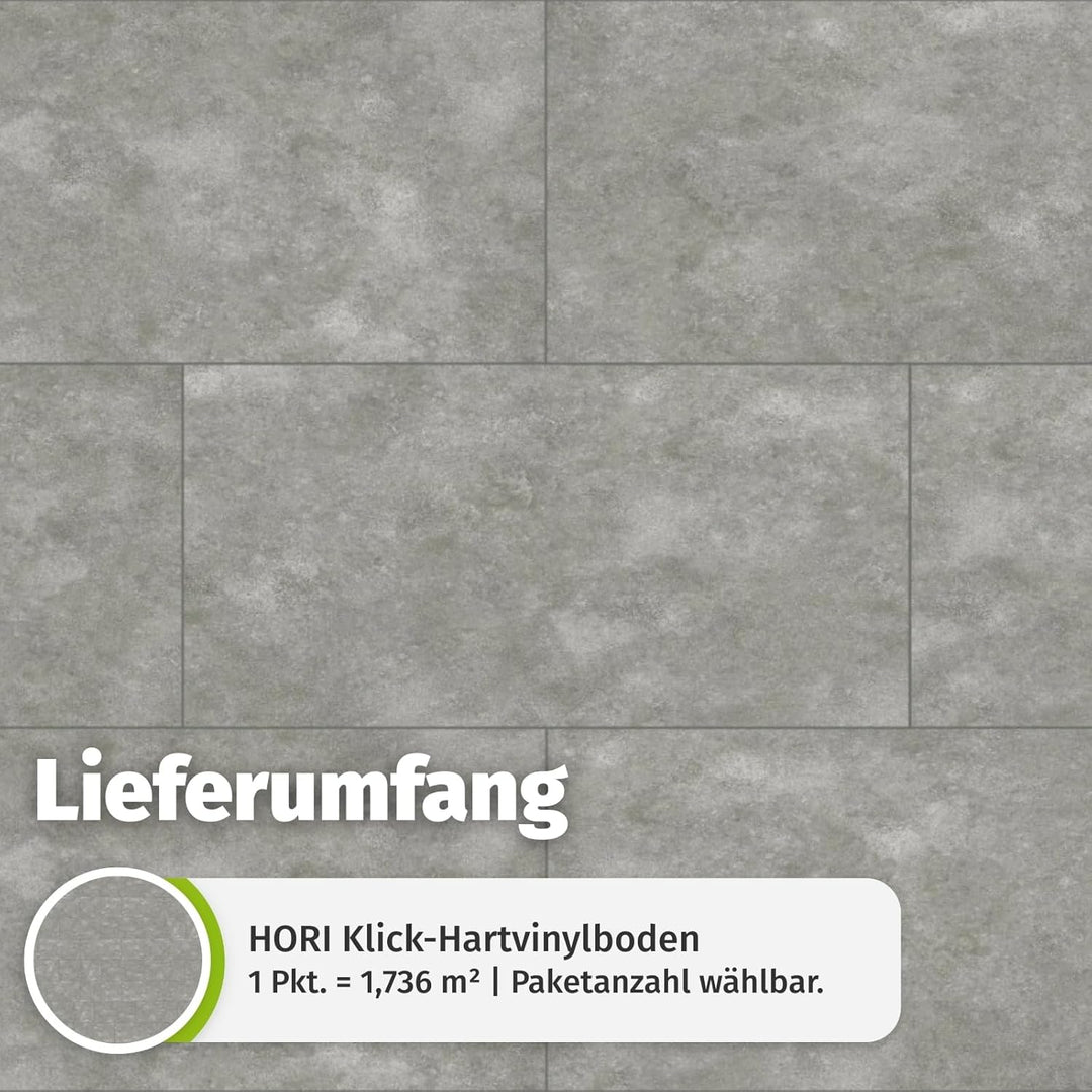 HORI Klick Hart Vinylboden aus hochwertigem SPC ohne PVC, Splendida, moderne Landhausdiele, 1,736 m²