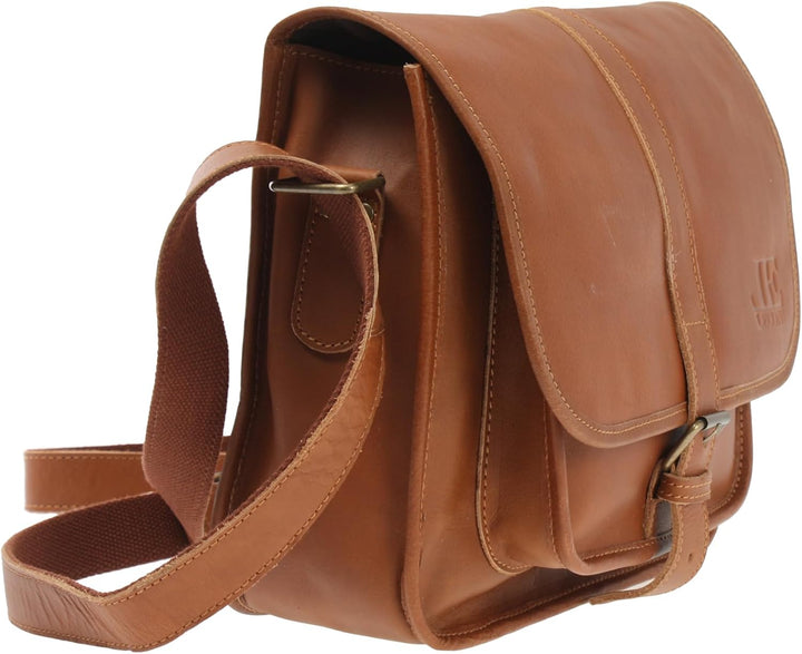 LECONI Umhängetasche Schultertasche für Damen Freizeittasche aus Büffelleder Damentasche Ledertasche