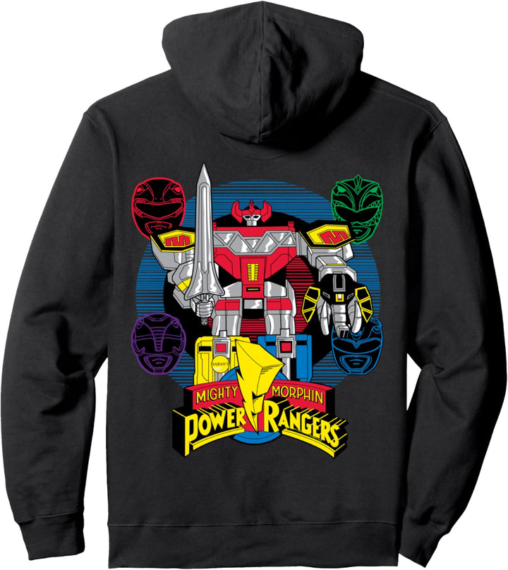 Power Rangers Logo Megazord mit vier Köpfen Pullover Hoodie