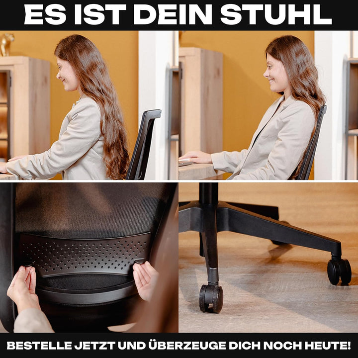VALKENSTOL M2 Ergonomischer Bürostuhl ohne Armlehne 150 kg [ohne Kopfstütze] Bürostuhl Ergonomisch S