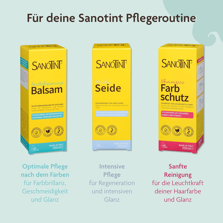 Sanotint - Haarfarbe Classic Nr. 30 "Dunkelblond Warm" - Naturnahe dauerhafte Haarfarbe mit Goldhirs