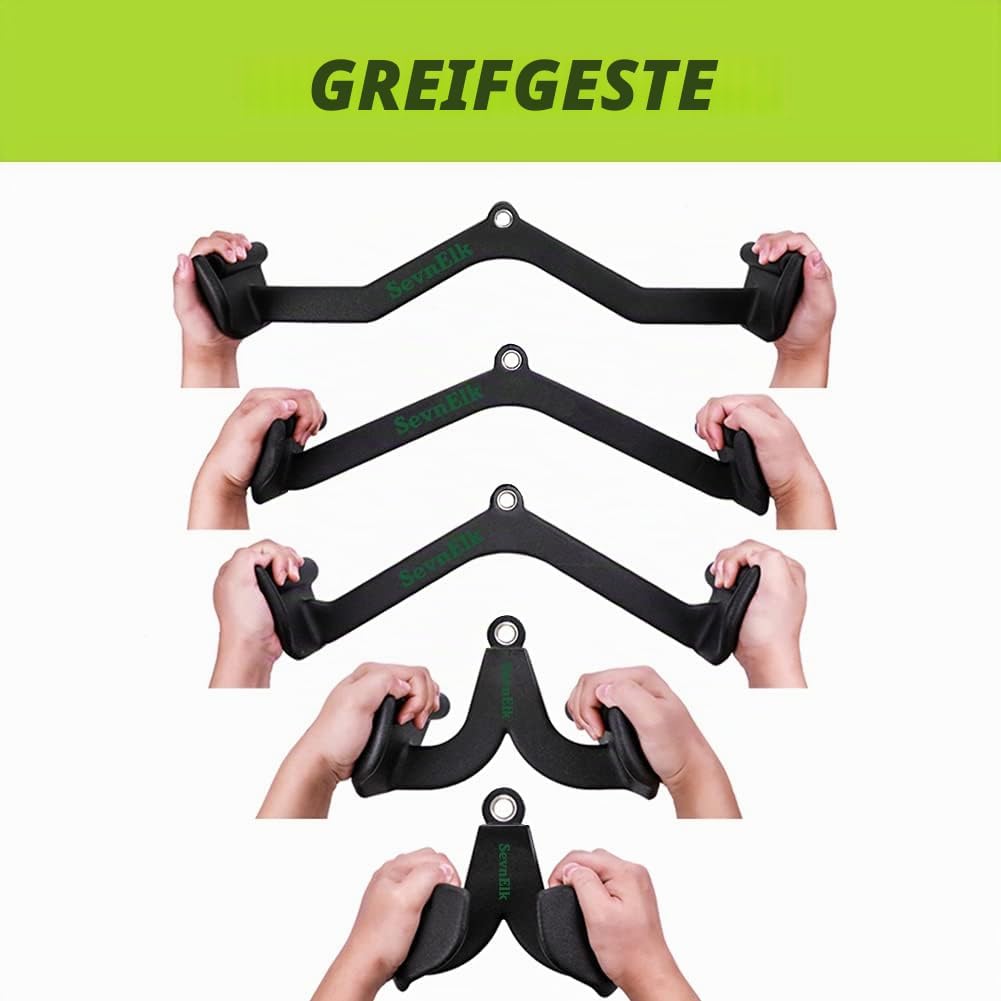 Rudergriff für Kabelmaschinen für zu Hause oder im Fitnessstudio, Kombi-Trizeps-Presskabelaufsätze,