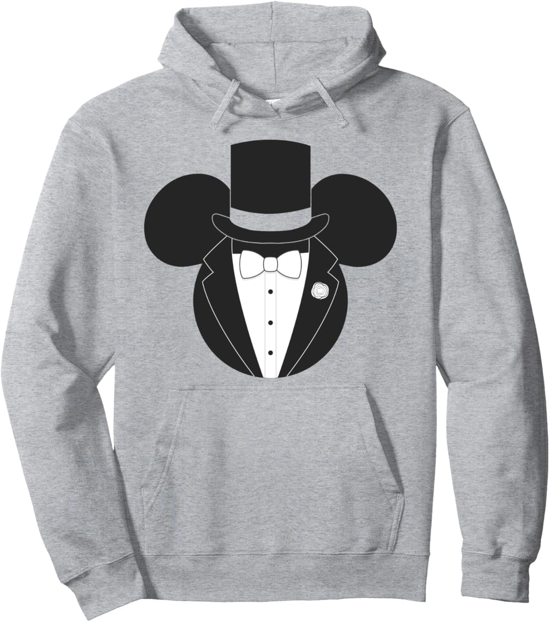 Disney Mickey Mouse Tuxedo Head Portrait Pullover Hoodie