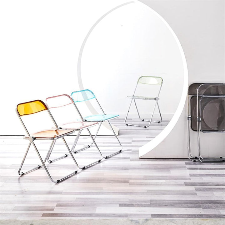 homewell Esszimmerstühle 1er Set, Alek-Klappstühle mit Chromrahmen Stilvoll, Luxus Transparenter Kla