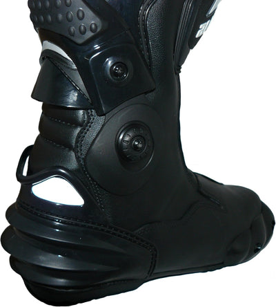 Protectwear Motorradstiefel Racing aliue, Wasserabweisend aus Leder mit aufgesetzten Hartschalenprot