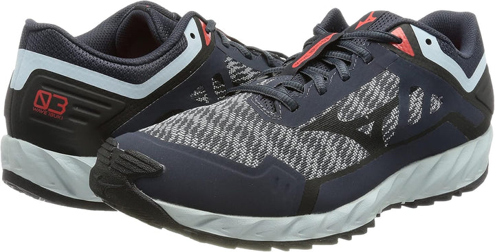 Mizuno Wave Ibuki 3 Herren Traillaufschuh 40.5 EU Indiaink Black Wanblue, 40.5 EU Indiaink Black Wan